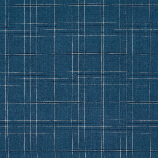 SCHUMACHER  A COUNTRY LIFE NILS PLAID LINEN WOVEN WOVEN DENIM   - 80305