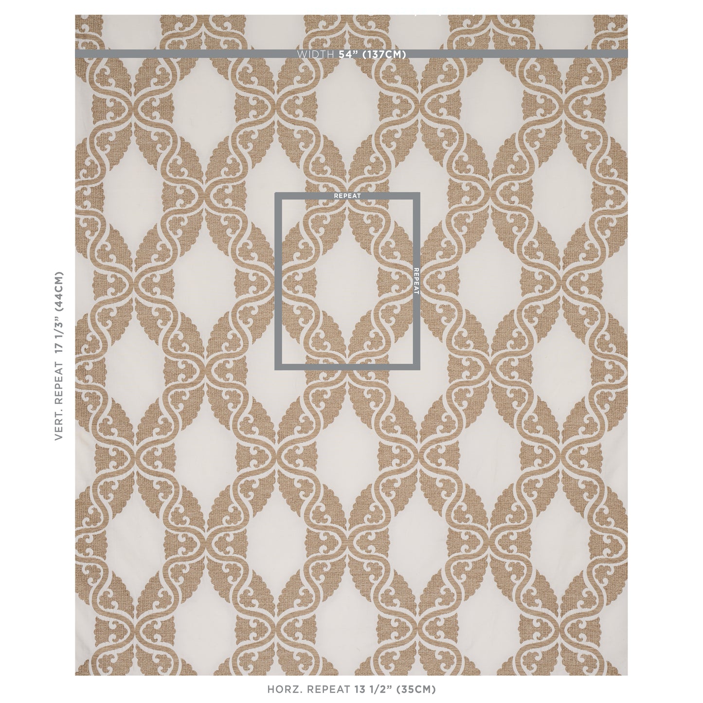 SCHUMACHER  NEW TRADITIONAL SILJAN PATTERN WOVEN PATTERN WOVEN IVORY   - 80310