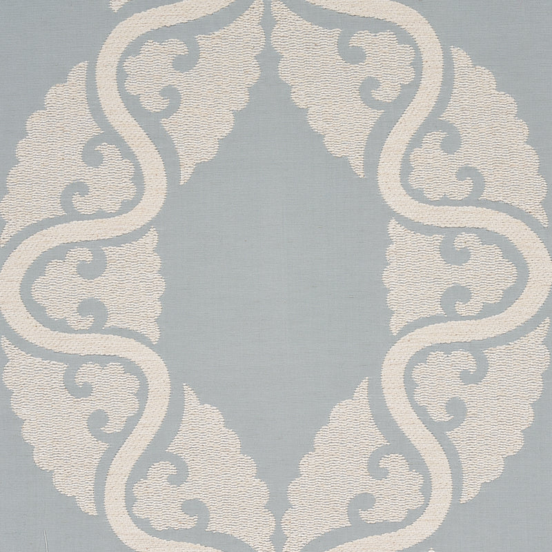 SCHUMACHER FABRIC  NEW TRADITIONAL SILJAN   SKY   - 80311