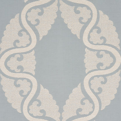 SCHUMACHER FABRIC  NEW TRADITIONAL SILJAN   SKY   - 80311