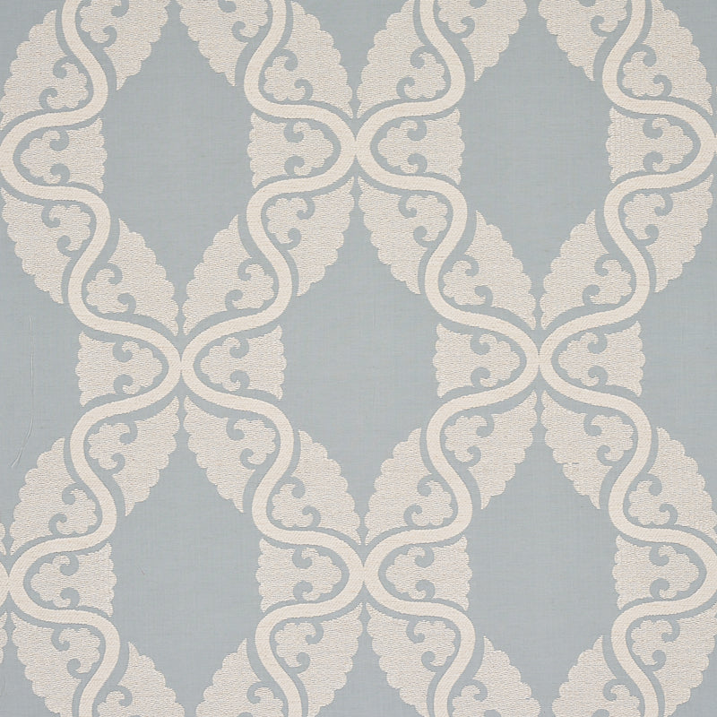 SCHUMACHER FABRIC  NEW TRADITIONAL SILJAN   SKY   - 80311