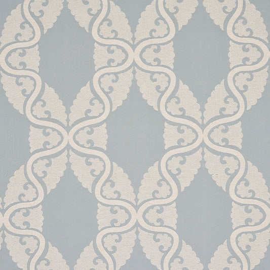 SCHUMACHER FABRIC  NEW TRADITIONAL SILJAN   SKY   - 80311