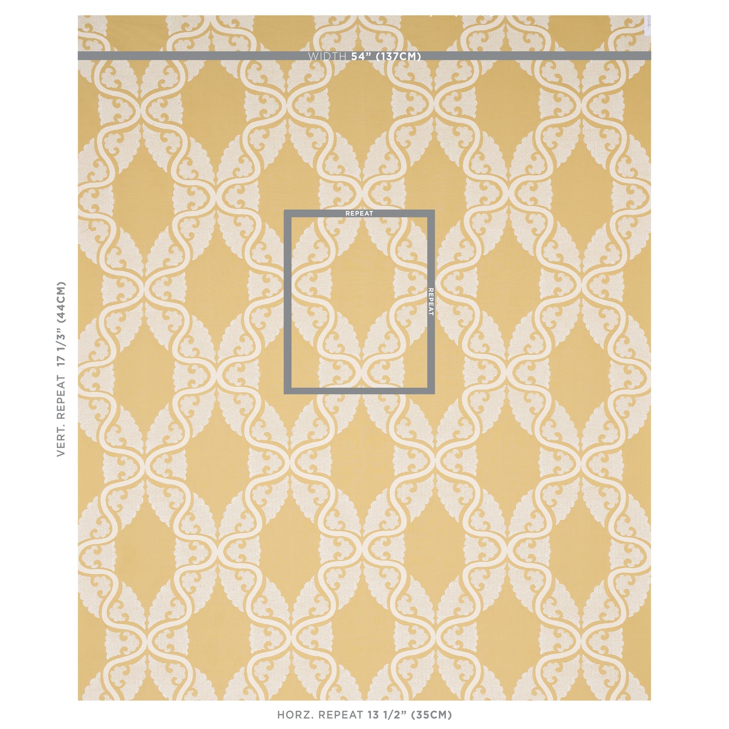 SCHUMACHER  NEW TRADITIONAL SILJAN PATTERN WOVEN PATTERN WOVEN YELLOW   - 80312