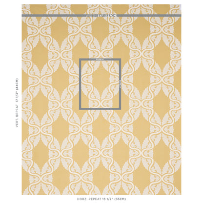 SCHUMACHER  NEW TRADITIONAL SILJAN PATTERN WOVEN PATTERN WOVEN YELLOW   - 80312