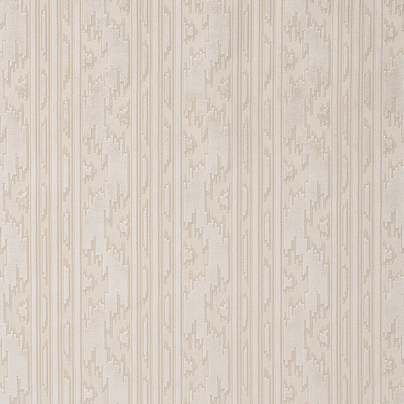 Beige textured wallpaper with subtle vertical wood-grain stripes and soft damask motif for walls.