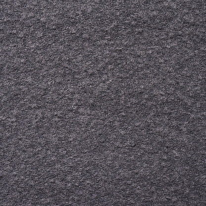 Close-up of dark grey heather knit fabric texture; soft speckled jersey for sweaters or tees.