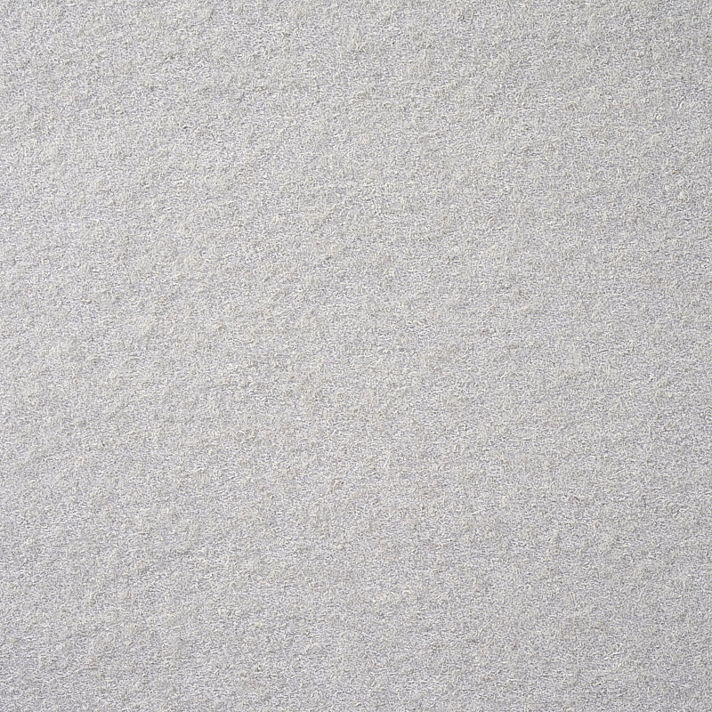 Close-up of a light gray textured surface with fine grain, resembling suede-like fabric.
