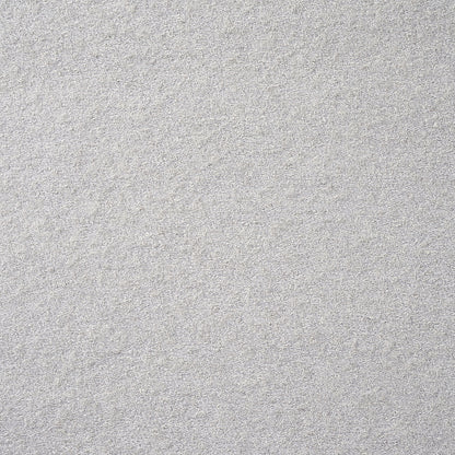 Close-up of a light gray textured surface with fine grain, resembling suede-like fabric.