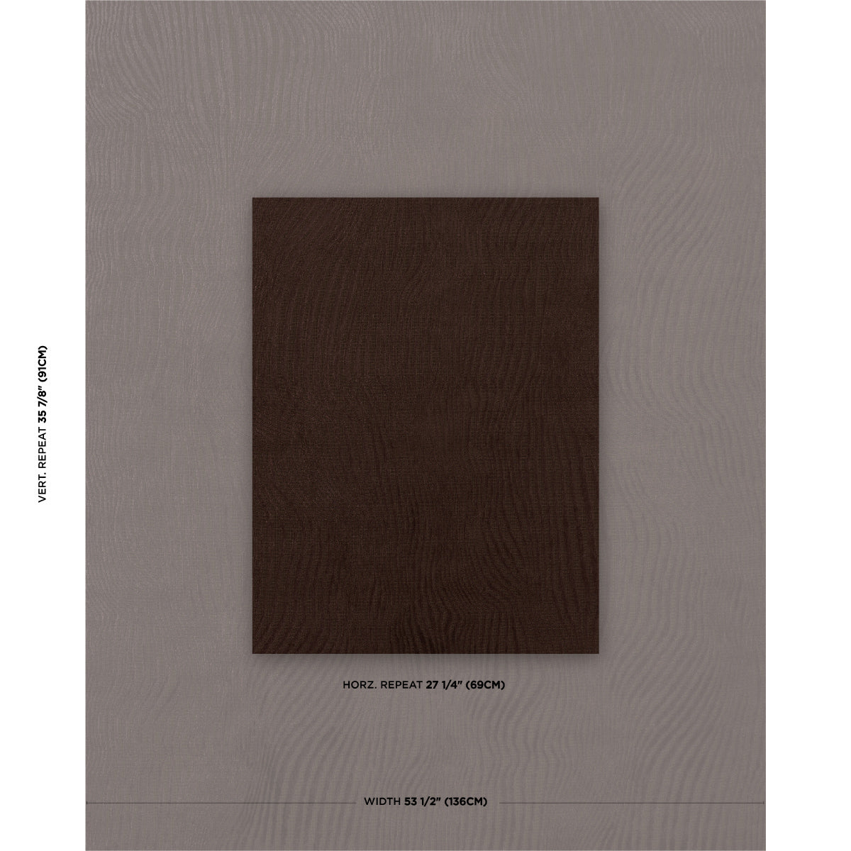 SCHUMACHER  PATTERSON FLYNN GUNTA CUT VELVET WOVEN WOVEN ESPRESSO   - 80363