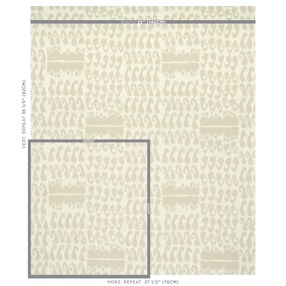SCHUMACHER  PERENNIAL FAVORITES NALLAMALA FABRIC PATTERN WOVENS PATTERN WOVENS IVORY   - 80380