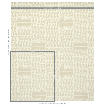 SCHUMACHER  PERENNIAL FAVORITES NALLAMALA FABRIC PATTERN WOVENS PATTERN WOVENS IVORY   - 80380