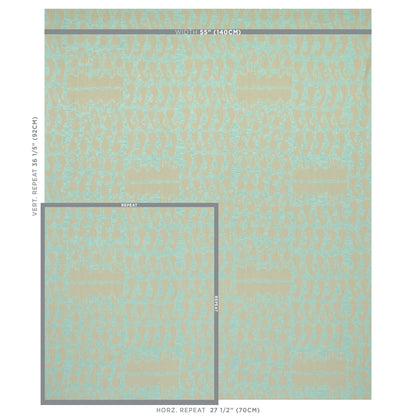 SCHUMACHER  PERENNIAL FAVORITES NALLAMALA FABRIC PATTERN WOVENS PATTERN WOVENS OCEAN   - 80381