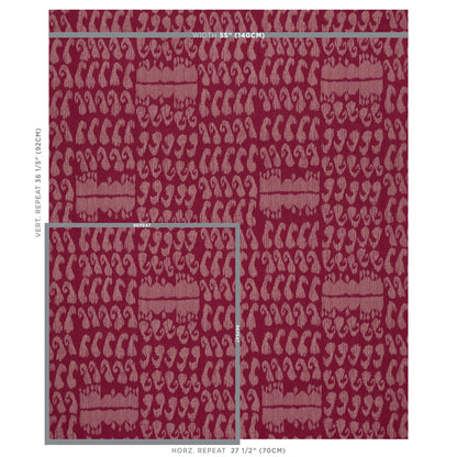 SCHUMACHER  PERENNIAL FAVORITES NALLAMALA FABRIC PATTERN WOVENS PATTERN WOVENS GARNET   - 80382