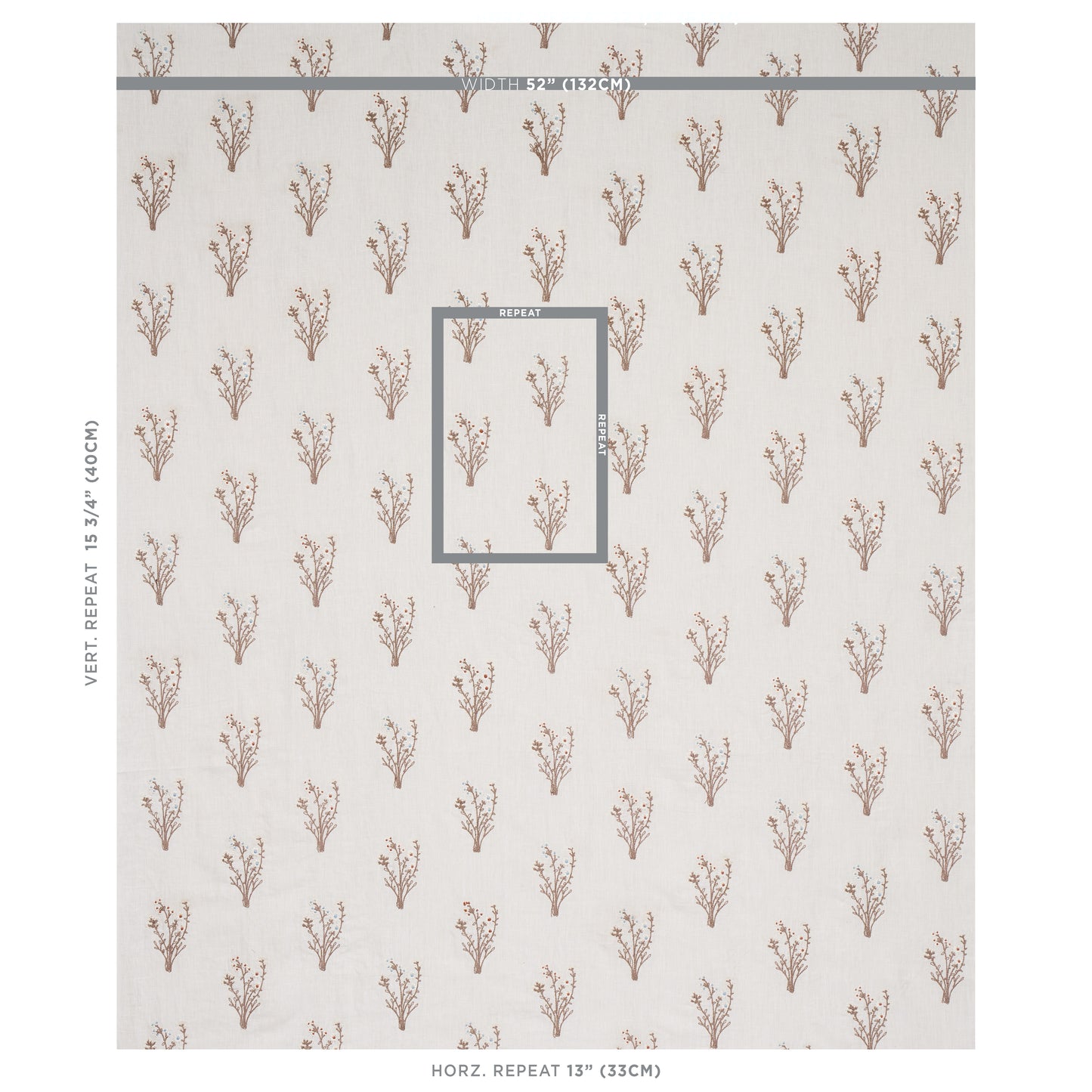 SCHUMACHER  NEW TRADITIONAL Stora Embroidery EMBROIDERIES EMBROIDERIES IVORY   - 80401