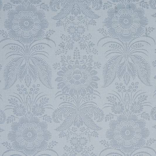 SCHUMACHER  NEW TRADITIONAL GRETA DAMASK PATTERN WOVEN PATTERN WOVEN BLUE   - 80420