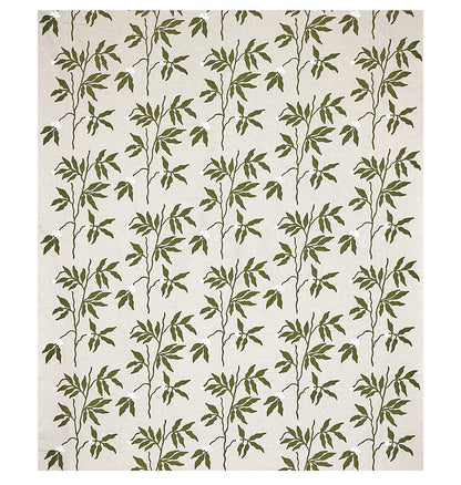 SCHUMACHER  NEW TRADITIONAL LILLA EMBROIDERY EMBROIDERIES EMBROIDERIES OLIVE ON NEUTRAL   - 80430