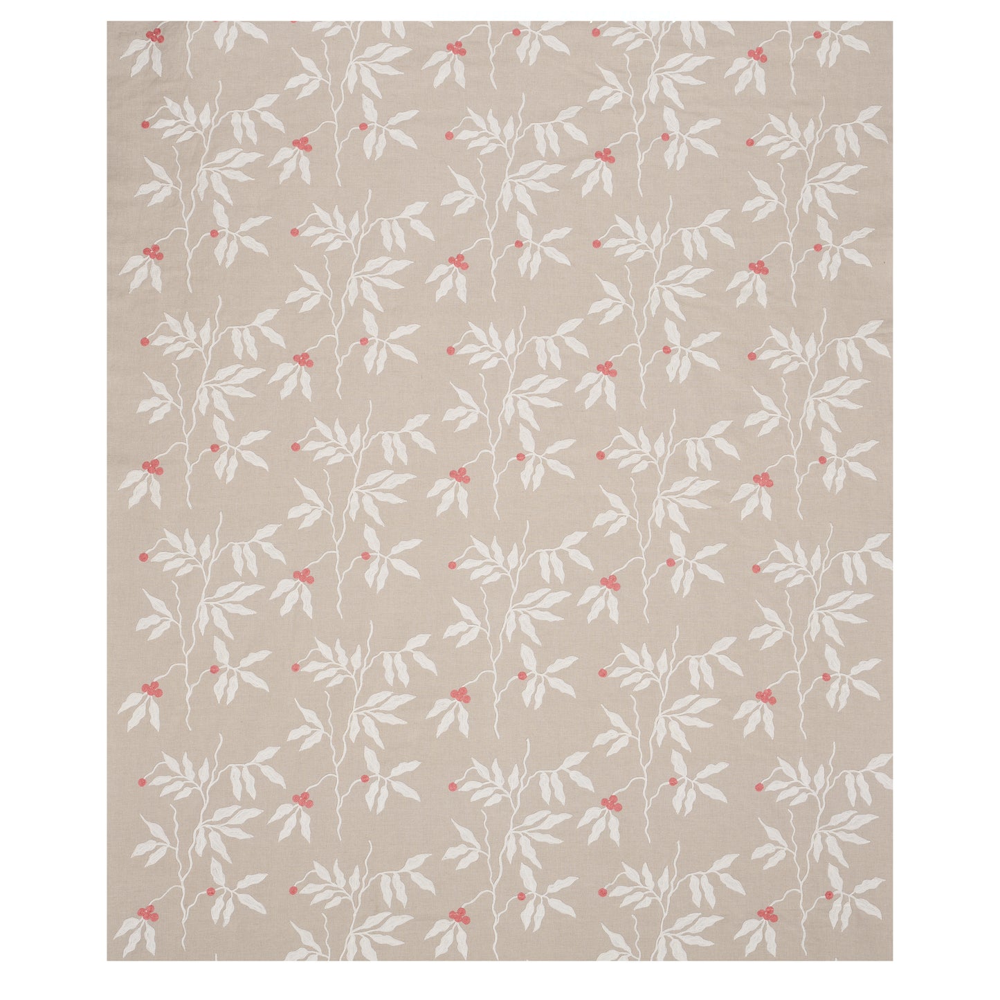 SCHUMACHER  NEW TRADITIONAL LILLA EMBROIDERY EMBROIDERIES EMBROIDERIES IVORY ON NEUTRAL   - 80431