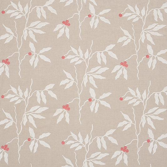 SCHUMACHER  NEW TRADITIONAL LILLA EMBROIDERY EMBROIDERIES EMBROIDERIES IVORY ON NEUTRAL   - 80431