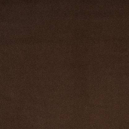 Dark brown suede fabric swatch with soft texture and matte finish.