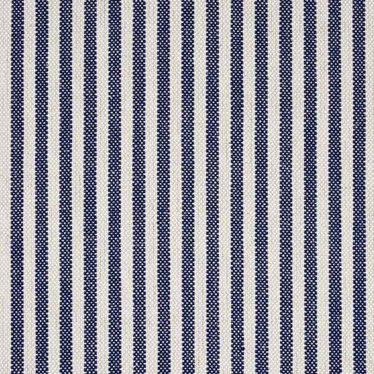 SCHUMACHER  PATTERSON FLYNN LILLY STRIPE HIGH PERFORMANCE LINEN PATTERN WOVENS,HIGH PERFORMANCE PATTERN WOVENS,HIGH PERFORMANCE NAVY , IVORY   - 80491