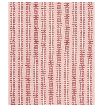 SCHUMACHER FABRIC  NEW TRADITIONAL ALVA HAND BLOCK PRINT   BLUSH   - 80520