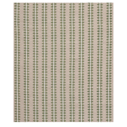 SCHUMACHER FABRIC  NEW TRADITIONAL ALVA HAND BLOCK PRINT   GREEN   - 80521