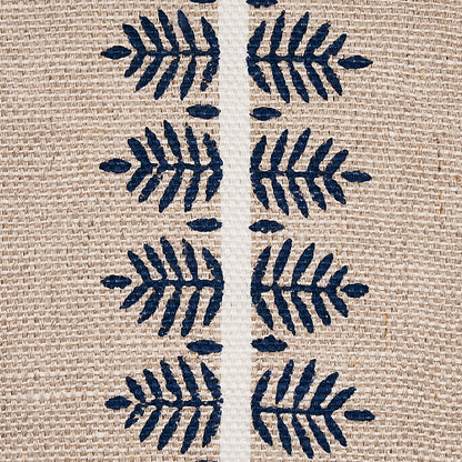 SCHUMACHER FABRIC  NEW TRADITIONAL ALVA HAND BLOCK PRINT   BLUE   - 80522