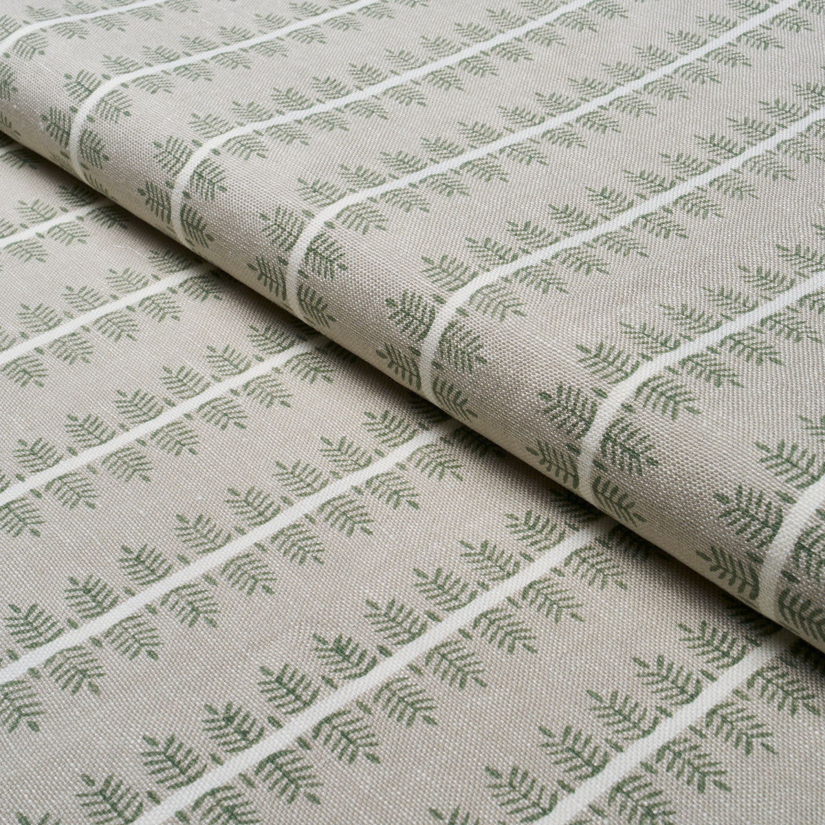 SCHUMACHER  PERENNIAL FAVORITES ALVA HAND BLOCK PRINT   Olive   - 80524