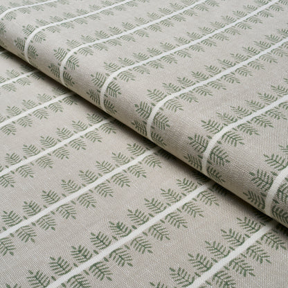 SCHUMACHER  PERENNIAL FAVORITES ALVA HAND BLOCK PRINT   Olive   - 80524