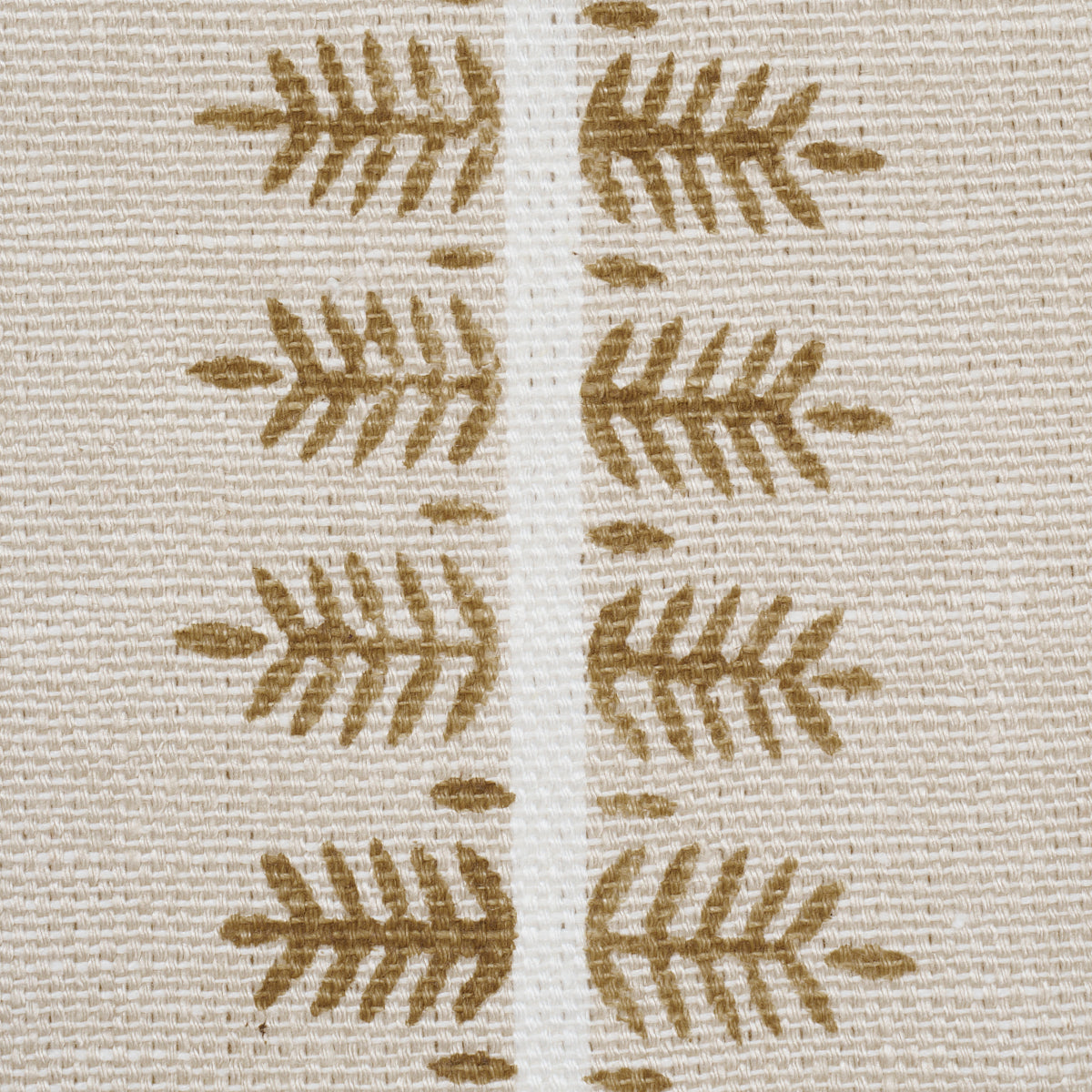 SCHUMACHER  PERENNIAL FAVORITES ALVA HAND BLOCK PRINT   Ochre   - 80525