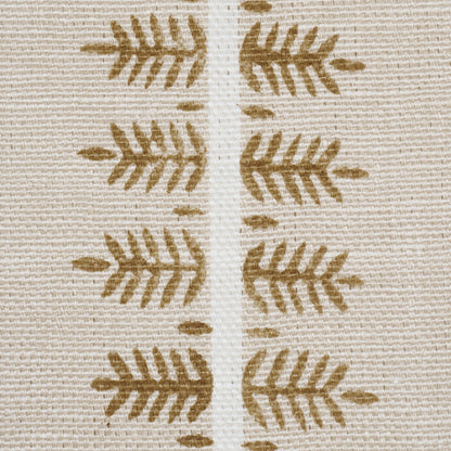 SCHUMACHER  PERENNIAL FAVORITES ALVA HAND BLOCK PRINT   Ochre   - 80525