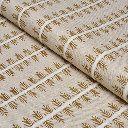 SCHUMACHER  PERENNIAL FAVORITES ALVA HAND BLOCK PRINT   Ochre   - 80525
