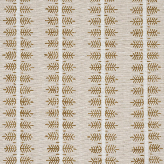 SCHUMACHER  PERENNIAL FAVORITES ALVA HAND BLOCK PRINT   Ochre   - 80525