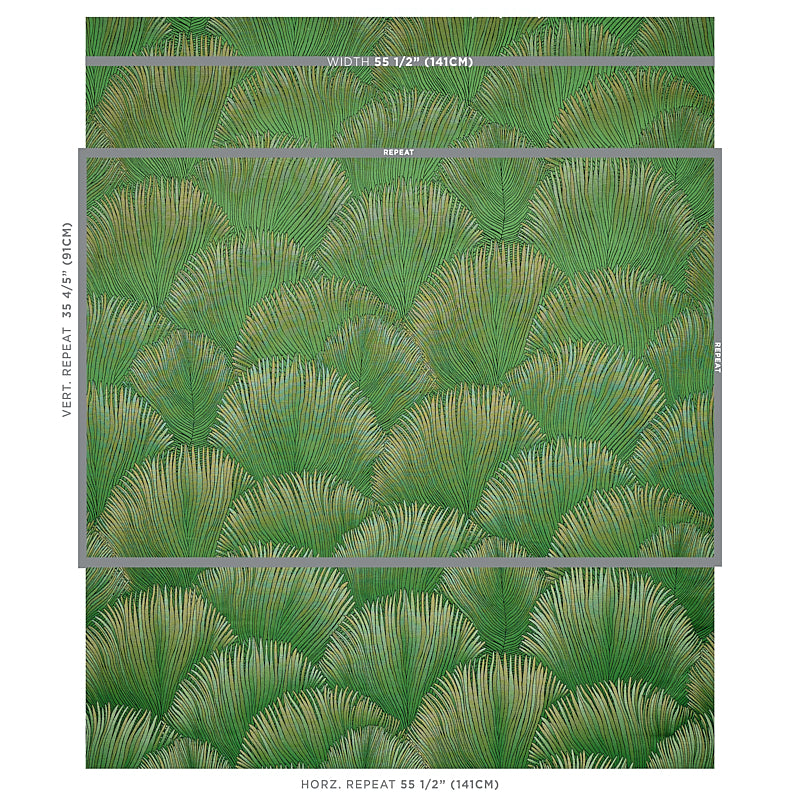 SCHUMACHER  MYSTIQUE FONDALE PATTERN WOVEN PATTERN WOVEN GREEN   - 80551