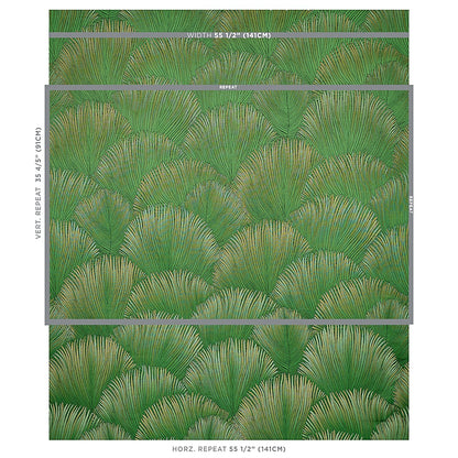 SCHUMACHER  MYSTIQUE FONDALE PATTERN WOVEN PATTERN WOVEN GREEN   - 80551