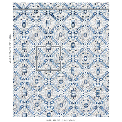 SCHUMACHER  TAPIS TIRAZ VELVET   Indigo   - 80601