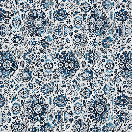 SCHUMACHER  FULL BLOOM PALLAY ÉPINGLÉ WOVEN WOVEN PORCELAIN ON IVORY   - 80622