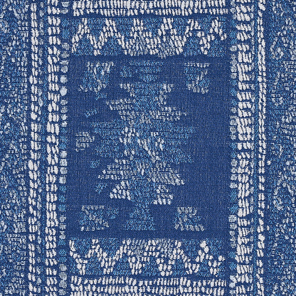 SCHUMACHER FABRIC  TAPIS MARACENA JACQUARD   BLUE   - 80630