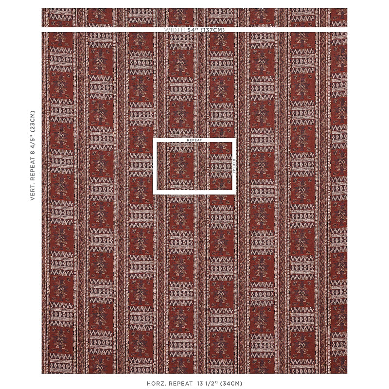 SCHUMACHER  TAPIS MARACENA JACQUARD PATTERN WOVENS PATTERN WOVENS RED   - 80631