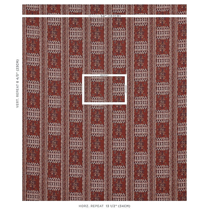 SCHUMACHER  TAPIS MARACENA JACQUARD PATTERN WOVENS PATTERN WOVENS RED   - 80631