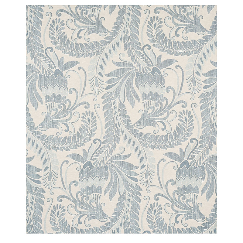 SCHUMACHER  TAPIS ORLEY JAQUARD PATTERN WOVENS PATTERN WOVENS BLUE ON LIGHT BLUE   - 80641