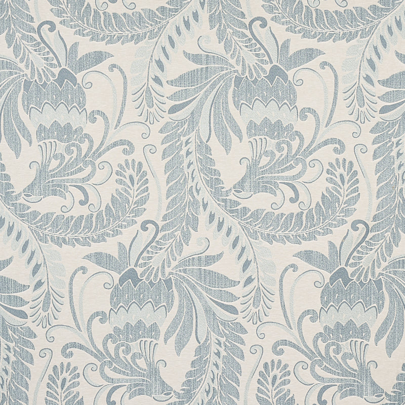 SCHUMACHER  TAPIS ORLEY JAQUARD PATTERN WOVENS PATTERN WOVENS BLUE ON LIGHT BLUE   - 80641