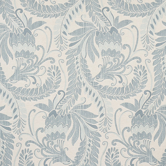 SCHUMACHER  TAPIS ORLEY JAQUARD PATTERN WOVENS PATTERN WOVENS BLUE ON LIGHT BLUE   - 80641