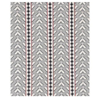 SCHUMACHER  TAPIS PARVIN VELVET CUT VELVET CUT VELVET BLACK AND IVORY   - 80650