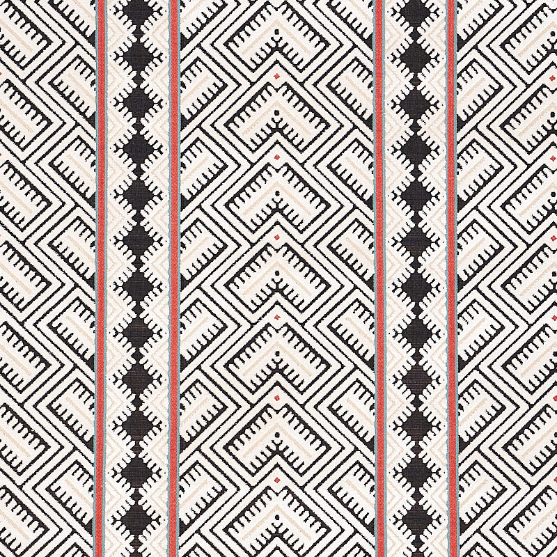 SCHUMACHER  TAPIS PARVIN VELVET CUT VELVET CUT VELVET BLACK AND IVORY   - 80650