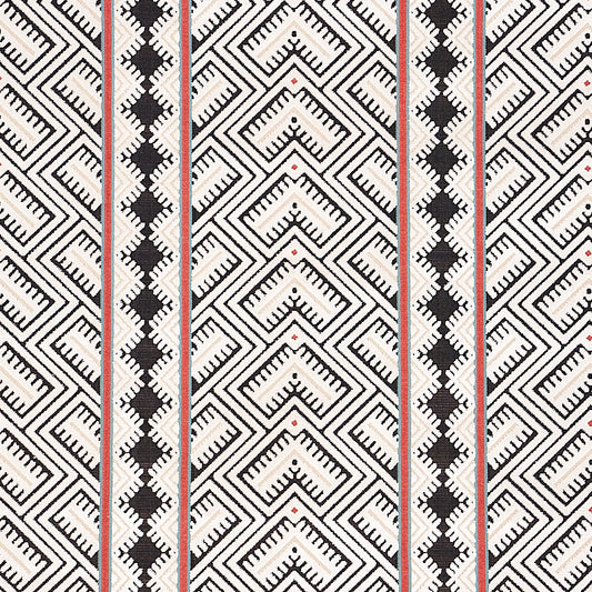 SCHUMACHER  TAPIS PARVIN VELVET CUT VELVET CUT VELVET BLACK AND IVORY   - 80650