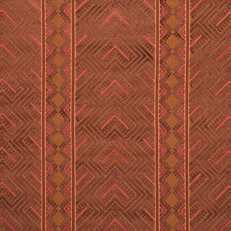 Copper velvet cut rug.