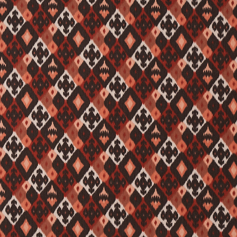 SCHUMACHER  CABANA SASHA DIAMOND IKAT PATTERN WOVEN PATTERN WOVEN TERRACOTTA   - 80660
