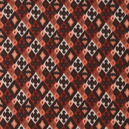 SCHUMACHER  CABANA SASHA DIAMOND IKAT PATTERN WOVEN PATTERN WOVEN TERRACOTTA   - 80660