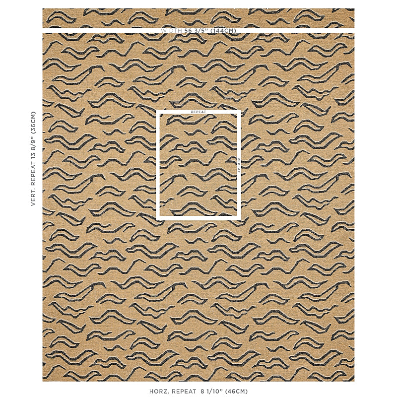 SCHUMACHER  TAPIS KATA PATTERN WOVENS PATTERN WOVENS CAMEL WITH BLACK   - 80680